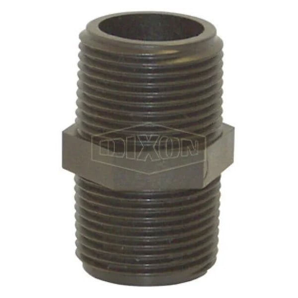 Dixon Hex Pipe Nipple, 3 in x 4 in L MNPT, Polypropylene, Domestic 61769 - main