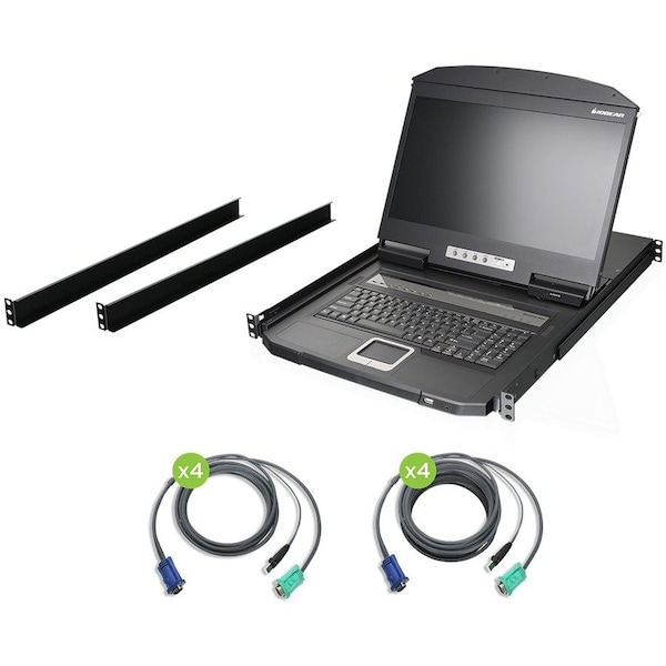 Iogear 8-Port 18.5" Widescreen Short Depth LCD KVM Switch GCL1908WKITU - main