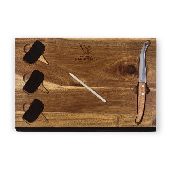Picnic Time Family Of Brands NFL Arizona Cardinals - Delio Acacia Cheese Cutting Board & Tools Set 833-00-512-013-2 - main