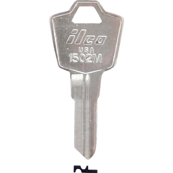 Kaba Ilco ESP Nickel Plated Mailbox Key, 1502M, 10PK AA01081012 - main