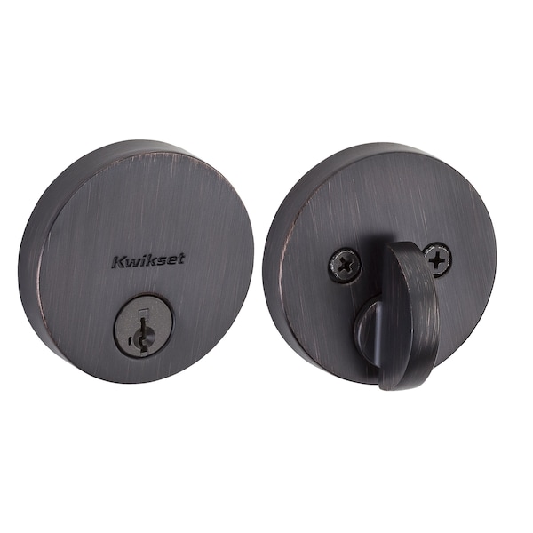 Kwikset Residential Deadbolts Single Cylinder Reversible Venetian Bronze 258RDT-11PS.STRKP - main