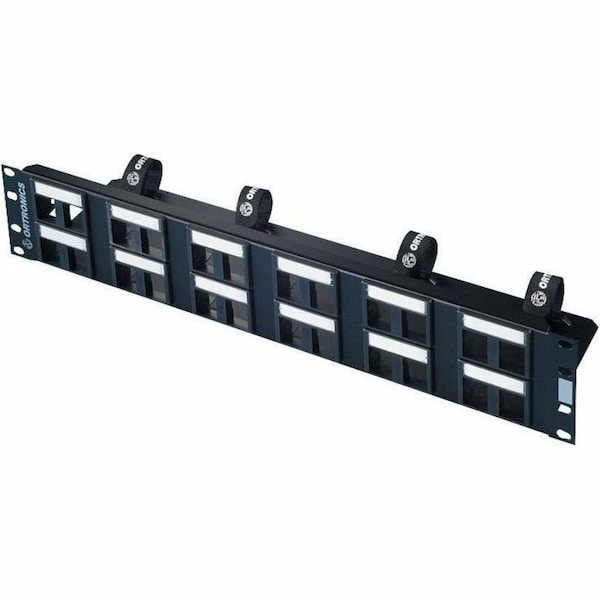 Ortronics 24-PORT PANEL UNLOADED KIT, ACCEPTS TRACJACKS, BLACK 2U 401045290 - main