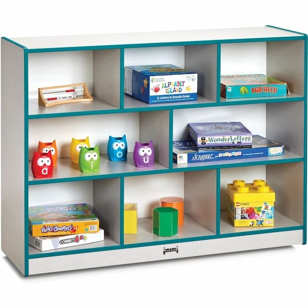 Jonti-Craft Rainbow Accents Super-Sized Single Mobile Storage Unit, Teal 2691JCWW005 - main