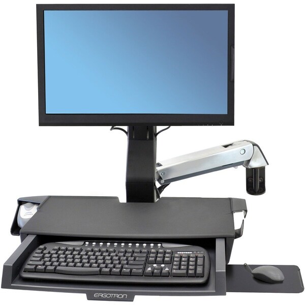 Ergotron SV Sit Stand Combo Arm Pan Pol 45583026 - main