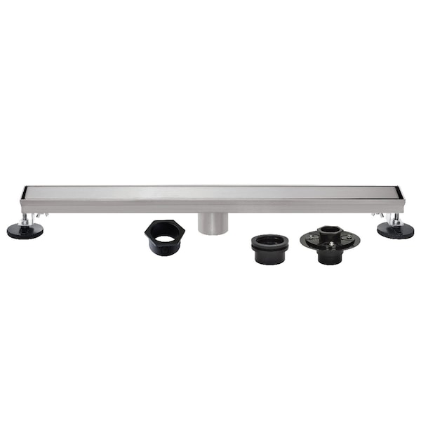 Kingston Brass 28-Inch Stainless Steel Linear Shower Drain with Reversible Tile Insert and Flat Grate BSFK2828 - main