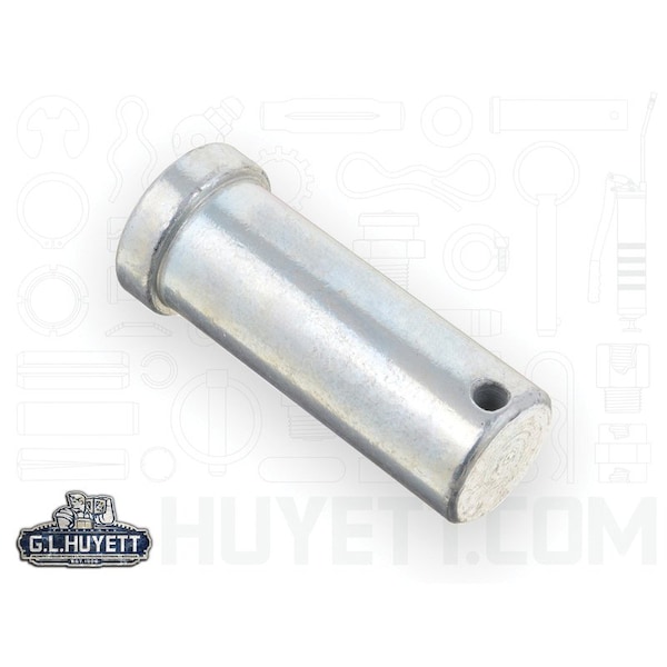 Huyett Clevis Pin, Zinc Plated, 1.000 in Dia x 2.203 in Overall L x 2.500 in Shank L x 0.203 in Hole Dia CLPZ-1000-2500 - main