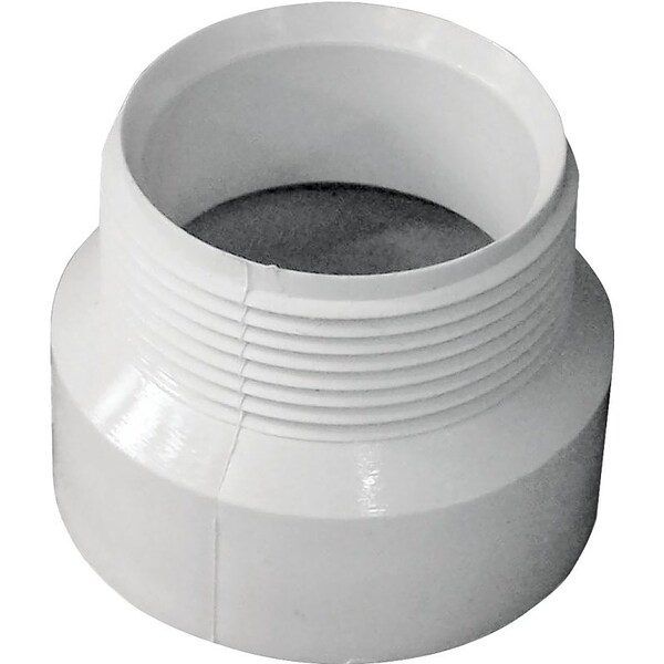 Genova CANPLAS Pipe Adapter, 112 in, MNPT x Hub, PVC, White 192871 - main