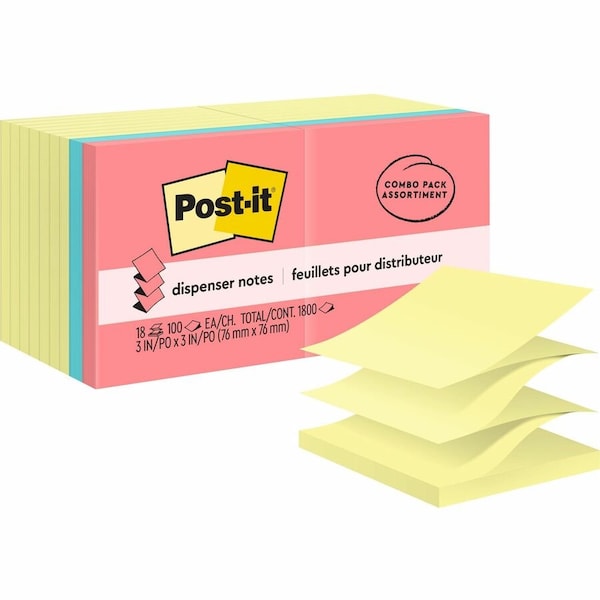 Post-It Note, 3"x3", Pop-up, Value, PK18 R330-14-4B - main