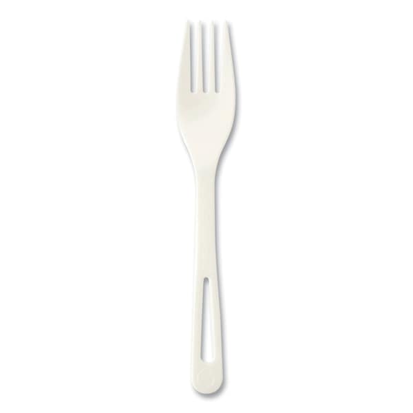 World Centric Cutlery Dispenser Refills, Fork, Plastic, Light Beige, 1000PK FO-PS-6DP - main