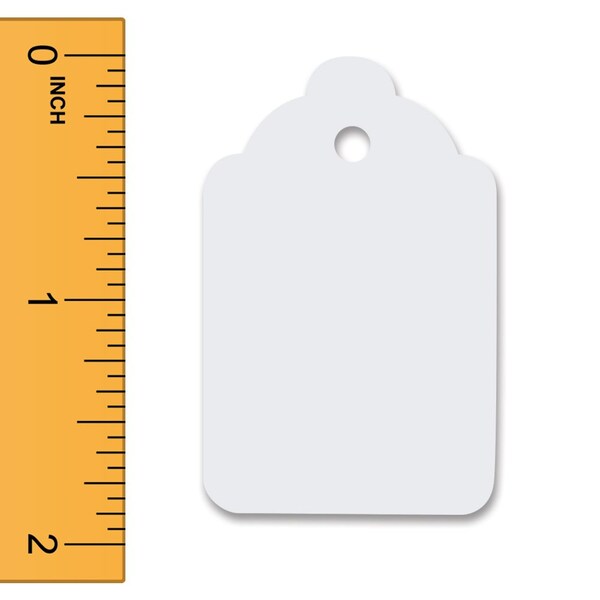 Specialty Store Services White Unstrung Merchandise Tags, 1 1/4 In. W X 1 7/8 In. H 5913 - main