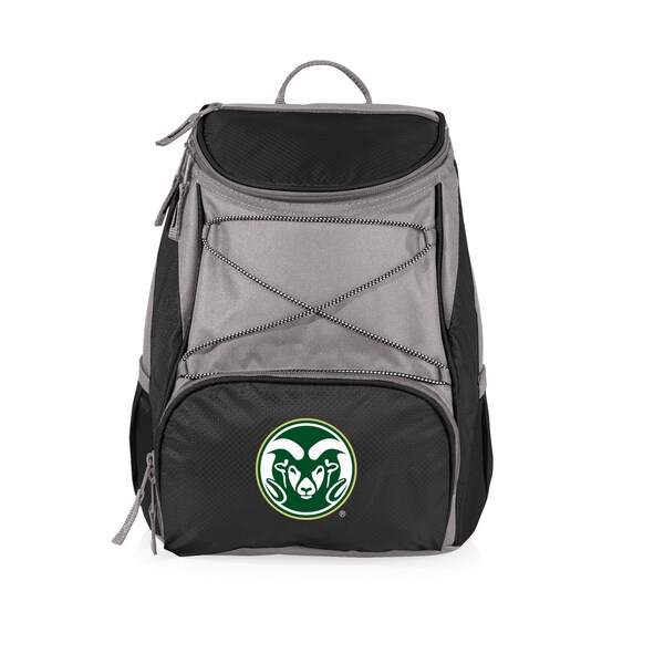 Picnic Time Family Of Brands NCAA Colorado State Rams PTX Backpack CoolerBlack with Gray Accents 633-00-175-134-0 - main