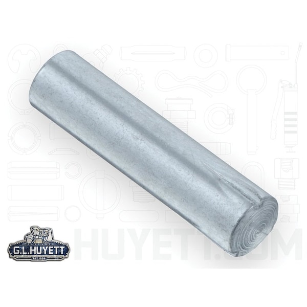 Huyett Type C Grooved Pin, Zinc Plated Low Carbon Steel, 0.312 in Dia x 0.310 in Small End Dia x 1.250 in L GP-0312-1250-C - main