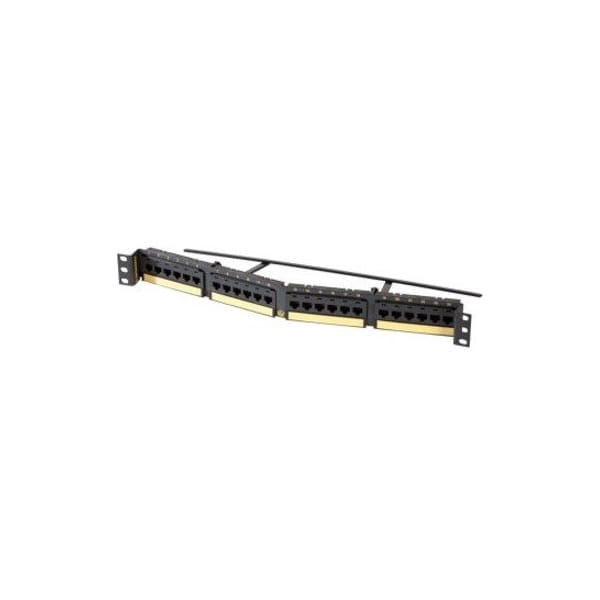 Ortronics 24-PORT 110 PANEL ANGLED, CAT6A T568A/B 8 POS HD LOADED PHA6AU24 - main