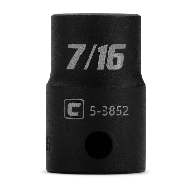 Capri Tools 7/16 in. Shallow Impact Socket, 3/8-Inch Drive, 12-Point, SAE CP53852 - main