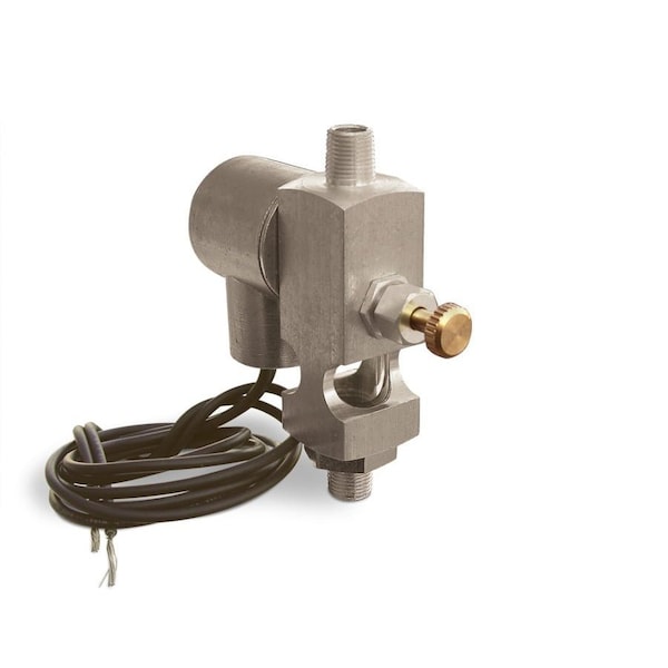 Oil-Rite 120V/60Hz Adjustable Sight Feed Valves w/Solenoid Shutoff - Vented, Pipe Mount, 1/8in. Male NPT B1835-11B1S1206W - main