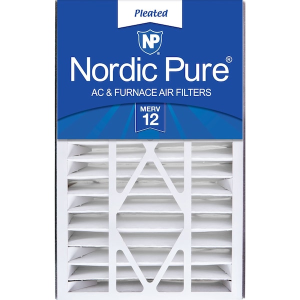 Nordic Pure 16x25x5 Pleated Air Filter, High Capacity, Electrostatically Charged Synthetic Media, MERV 12 16x25x5ABM12-1 - main