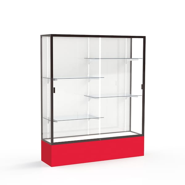 Ghent Spirit Floor Display Case 60x72x16, White, Bronze 375WB-BZ-RD - main