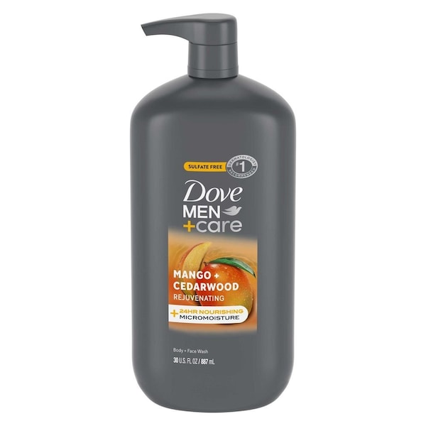 Dove Men+Care Mango Plus Cedarwood Rejuvenating Body and Face Wash, 30 Ounce, 4PK 64408093 - main