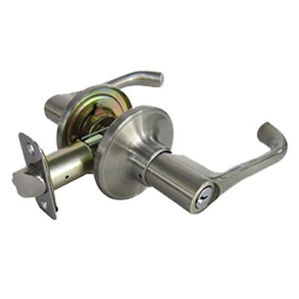 Taiwan Fu Hsing Industrial Tru-Guard Milano Entry Lever Lockset, Satin Nickel 221771 - main