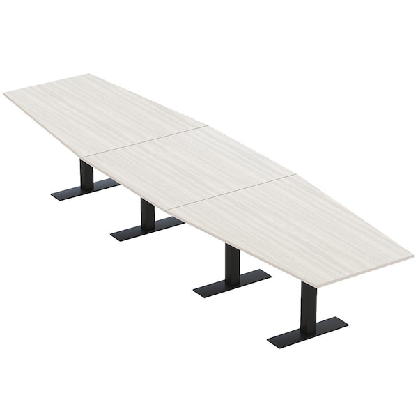 Skutchi Designs 16 Person Conference Table With Power Unit | 16' Hexagon Table | Harmony Series HAR-HEX.IR-48X192-T.BK-WA7976-NA - main