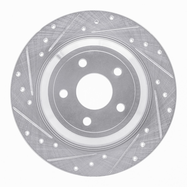 Dynamic Friction Co DFC Brake Rotor - Drilled and Slotted - Silver 631-54262L - main