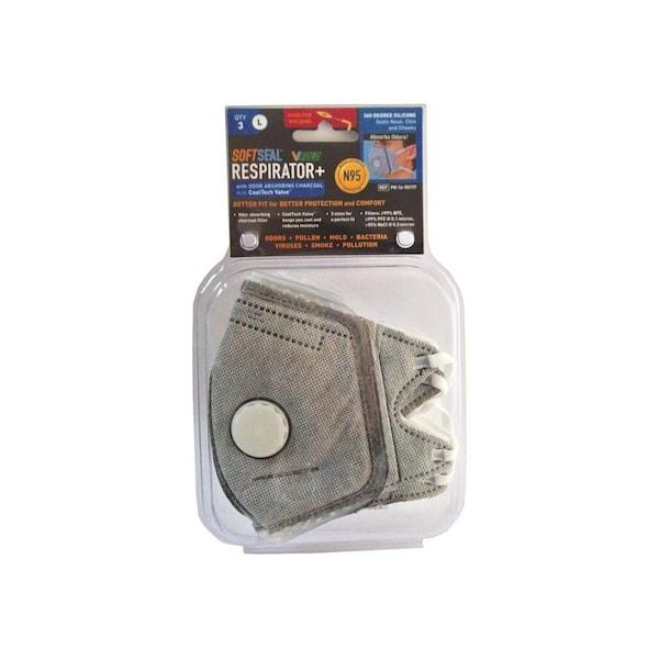 Ddme N95 V-Fold Face Mask, Non Medical, Large, 3PK 16-90177 - main