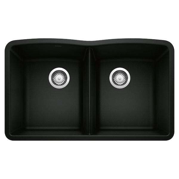 Blanco Diamond Equal Double Bowl, Coal Black 442913 - main