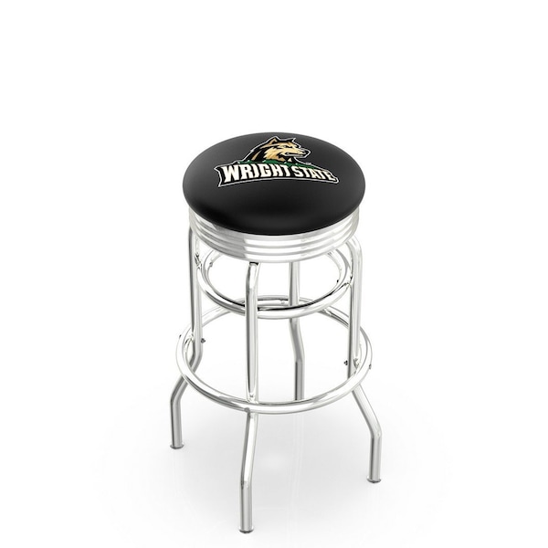 Holland Bar Stool Co 25" Chrome 2-Ring Wright State Swivel Bar Stool, Accent Ring L7C3C25WrtStU - main