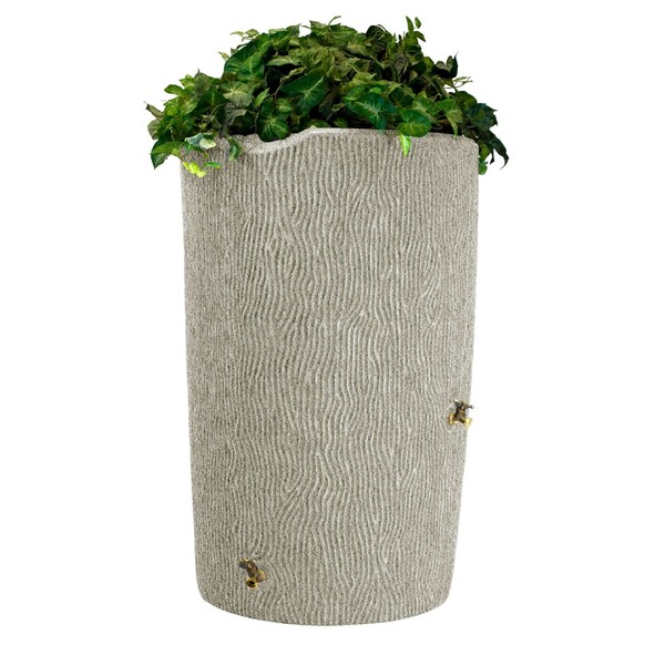 Good Ideas Impressions Bark 90 Gallon Rain Saver - Sandstone IMP-C90-SAN - main