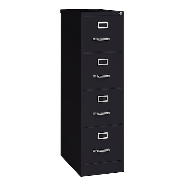 Hirsh 15" W 4 Drawer Vertical File Cabinet, Black, Letter 17546 - main