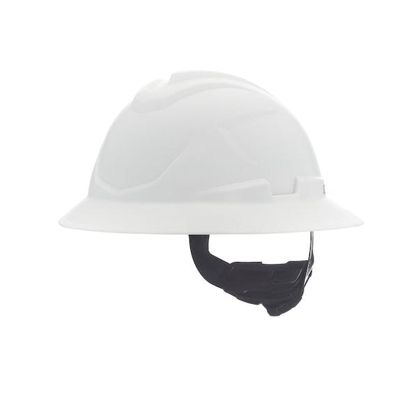 Msa Safety V-Gard C1 Full Brim, Non-Vented, Fas-Trac III, Type 1, Class E, White 10215837 - main