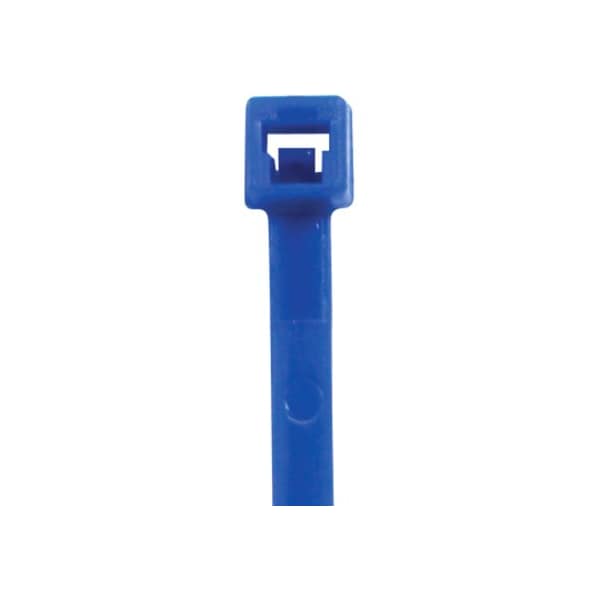 Partners Brand Cable Tie, 5-1/2 in L, Blue, Nylon, 40 lb Strength, 1000 PK CT433D - main