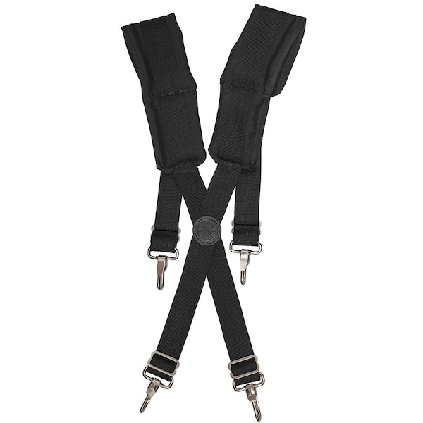 Klein Tools Tool Suspenders, Modular Tool Belt, Black, Cordura(R) Fabric 55400 - main