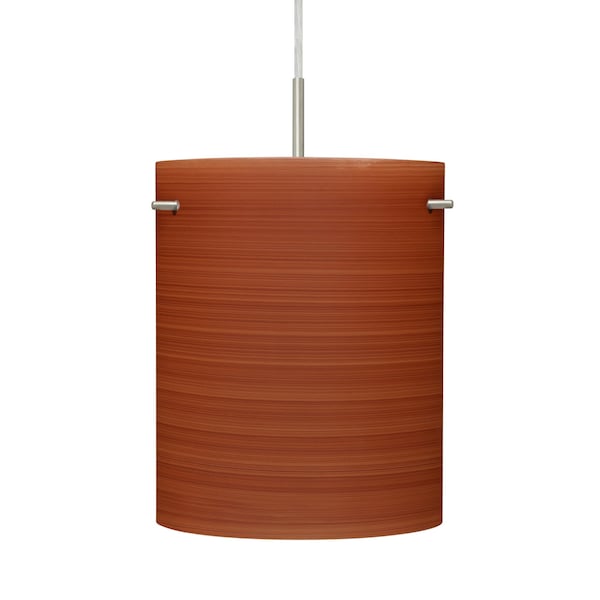 Besa Lighting Besa Tamburo 8 Pendant, Cherry, Satin Nickel Finish, 1x 100W MAX E26 Base 1JT-4006CH-SN - main