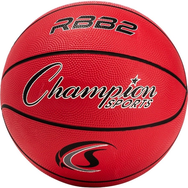 Champion Sports 27.5 in. Pro Rubber Basketball, Red RBB2RD - main