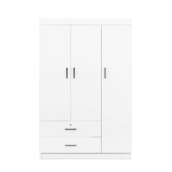 Homeroots Two Piece White Solid and Manufactured Wood Bedroom Set 662335 - main