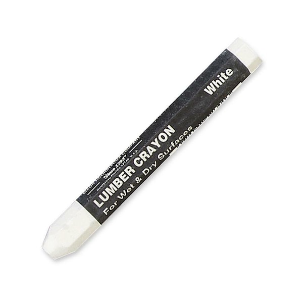 Dixon Ticonderoga Lumber Crayon, White, 12 in Dia, 412 in L 52300 - main