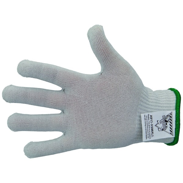 Workhorse Color-Coded Cut-Resistant Hand Protection Gloves, FDA-Compliant, A8, 13 Gauge WH A513-WHT-XSM - main