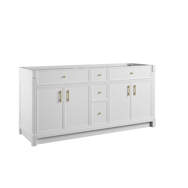 James Martin Vanities Bellshire 72" Double Vanity Cabinet, Bright White 660-V72-BW - main