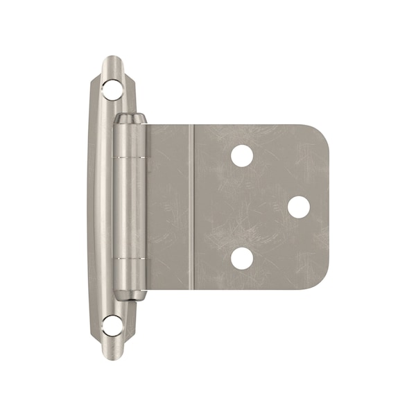 Amerock 3/8in 10 mm Inset Self-Closing, Face Mount Sterling Nickel Hinge - 1 Pair BPR3428G9 - main