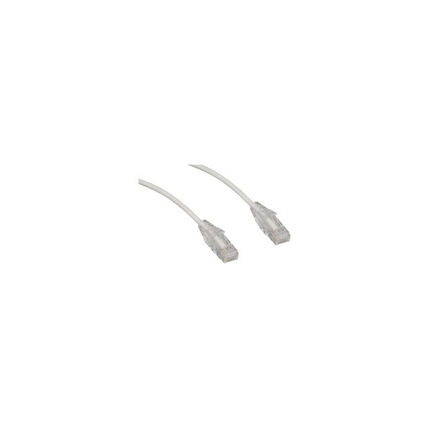 Cable Wholesale Slim Cat6a White Copper Ethernet Cable, 10 Gigabit, 500 MHz, Snagless/Molded Boot, POE 13X6-69107 - main