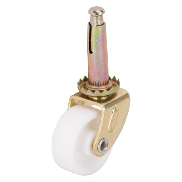 Prosource Swivel Caster, 1-1/4 in Dia Wheel, 1-1/4 in W Wheel, White, 40 lb, Steel Housing Material JC-B08-PS - main