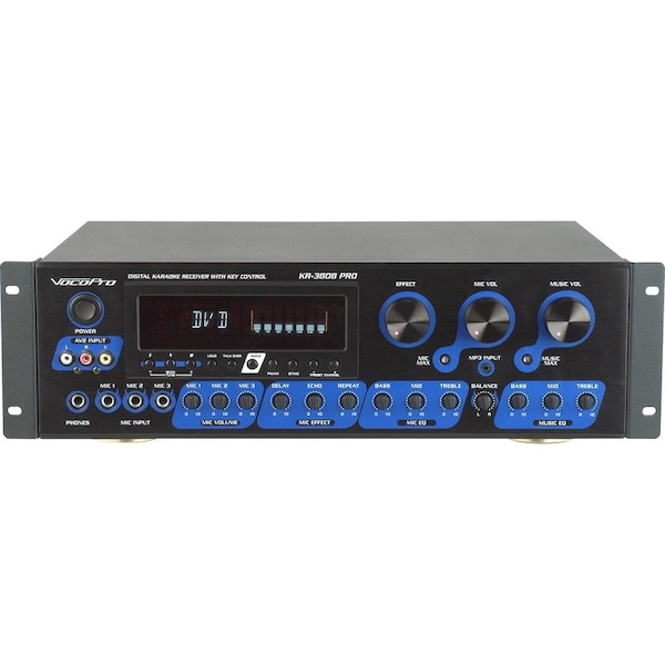 Vocopro Digital Karaoke Receiver w/Key Control & Built-in AM/FM Tuner w/60 Programmable Station Presets KR-3808PRO - main