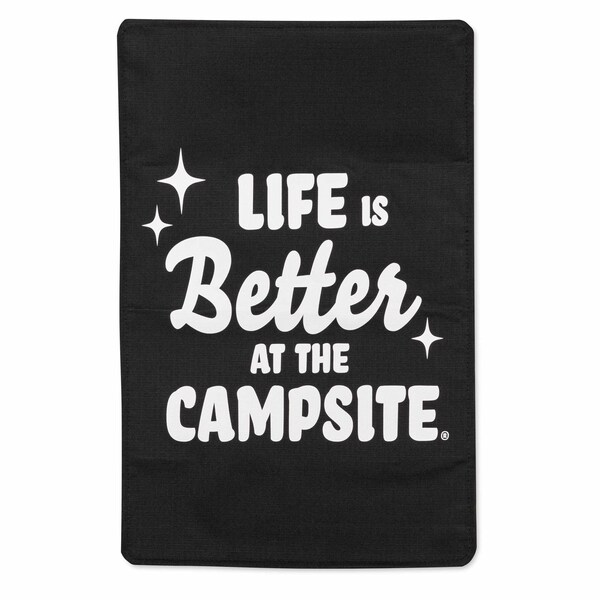 Camco Life is Better at the Campsite RV Door Window Light Blocking Shade - 16.25in x 25.25in, LIBATC 53051 - main