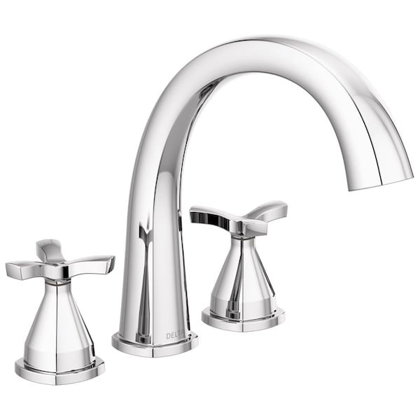 Delta Stryke Three Hole Roman Tub Trim, 12.25 in, Lumicoat Chrome T27776-PR - main