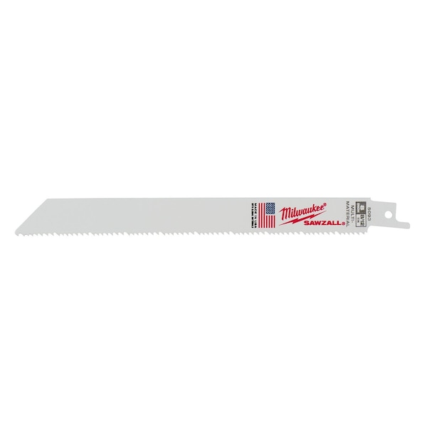 Milwaukee Tool 8 in x 8/12 TPI Reciprocating Saw Blade, 25 PK 48-00-8093 - main