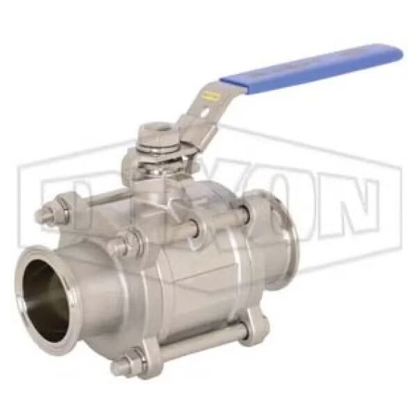 Dixon Ball Valve, 3-Piece 2-Way Non-Encapsulated, 4 in Nominal, 800 psi, Stainless Steel Ball, 9.6 in Inle BV2GG-400CC-A - main