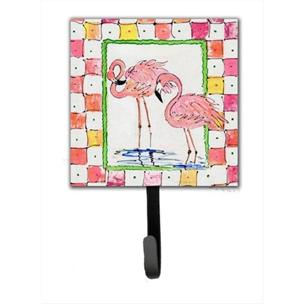 Carolines Treasures Bird - Flamingo Leash Holder Or Key Hook 8077SH4 - main