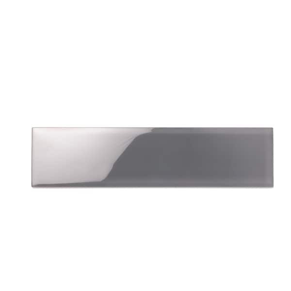 Apollo Tile Coin Gray 3 in x 12 in Glass Glossy Wall Subway 5 sqft/case, 20PK APLA88097 3X12A - main