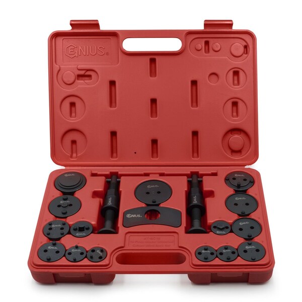 Genius Tools 18 Piece Master Universal Caliper Wind Back Set AT-BC18 - main